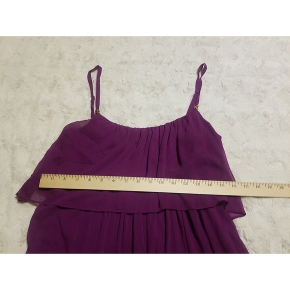 White House Black Market Dress Womens Size 6 Purple Chiffon Sleeveles Summer - Picture 8 of 11